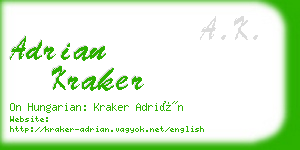 adrian kraker business card